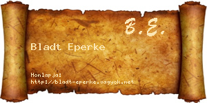 Bladt Eperke névjegykártya